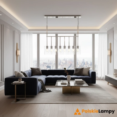 Lampa stylowa wisząca Ludlow polerowany nikiel QN-LUDLOW8-PN - Quintiesse