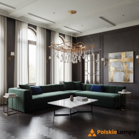 Lampa stylowa wisząca Laguna oksydowane złoto QN-LAGUNA-6P - Quintiesse