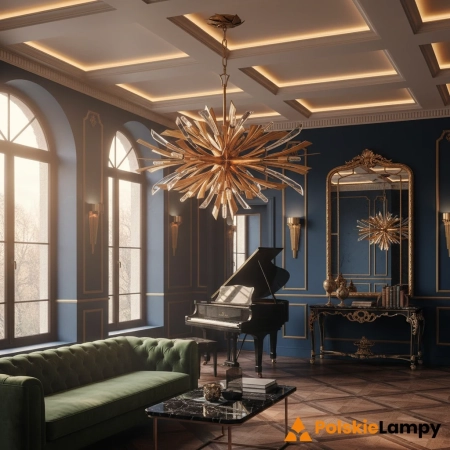 Lampa stylowa wisząca Vida oksydowane złoto QN-VIDA-13P-W - Quintiesse