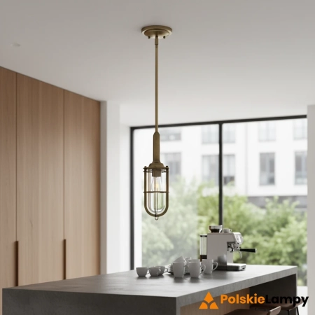 Lampa wisząca nowoczesna Urban Restoration ciemny stary mosiądz QN-URBANREST-MP - Quintiesse