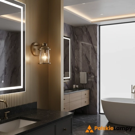Kinkiet designerski łazienkowy ASHLAND BAY QN-ASHLANDBAY1-NBR-BATH - Quintiesse