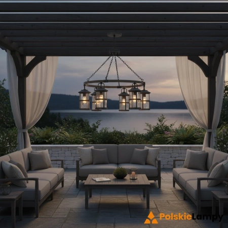 Żyrandol LAKEHOUSE QN-LAKEHOUSE6-P-DZ - Quintiesse