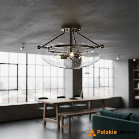 PółPlafon loft Belle polerowany nikiel QN-BELLE-SF-PN - Quintiesse