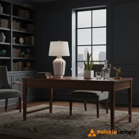 Lampa stołowa Bexley biała/ polerowany nikiel QN-BEXLEY-TL-WPN - Quintiesse