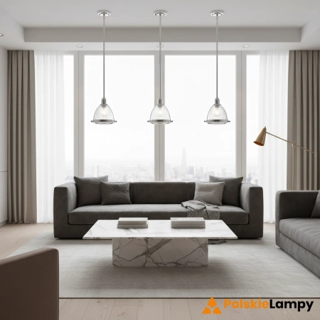 Lampa wisząca nowoczesna Elroy polerowany nikiel QN-ELROY-PN - Quintiesse