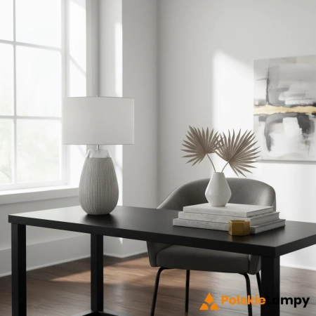 Lampa stołowa Harrow jasnoszara QN-HARROW-TL - Quintiesse