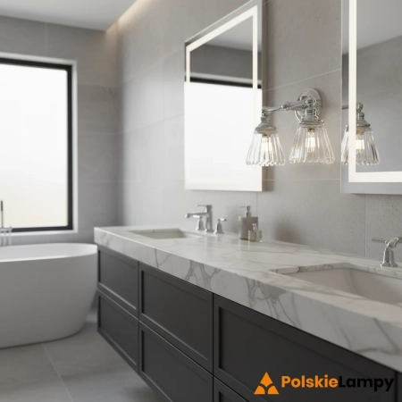 Kinkiet designerski Keynes polerowany chrom QN-KEYNES2-BATH - Quintiesse