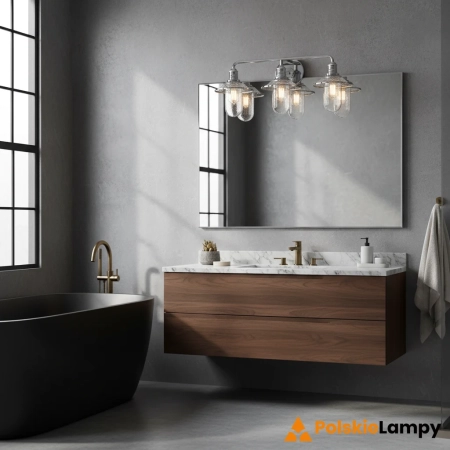 Kinkiet loft Rigby polerowany chrom QN-RIGBY3-BATH-PC - Quintiesse