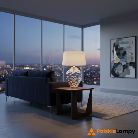 Lampa stołowa Samara bezbarwne szkło QN-SAMARA-TL-LRG-CLR - Quintiesse