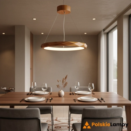 Lampa wisząca LED Angular QN-ANGULAR-RING-LED-80-TEAK - Quintiesse