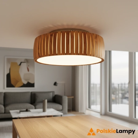 Plafon LED Barrel QN-BARREL-F-LED-50-TEAK - Quintiesse