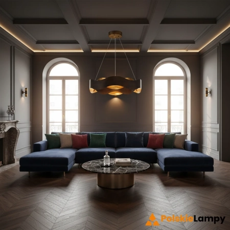 Lampa wisząca Vaughan QN-VAUGHAN-P-M-BRZ-GD - Quintiesse