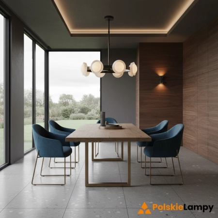 Lampa wisząca metalowa brązowa ze szklanym kloszem QN-SAWGRASS-3P-DG-O z serii Sawgrass