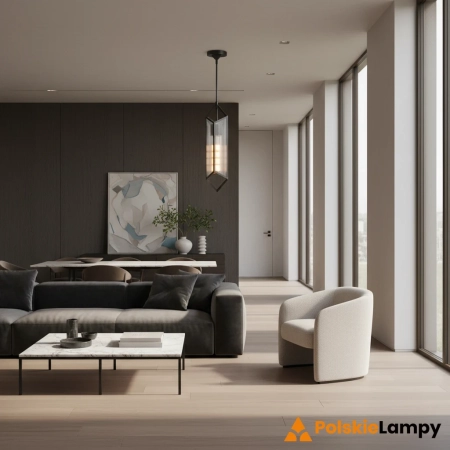 Lampa wisząca metalowa czarna ze szklanym kloszem QN-CAIRO-1P-UBZ-CR z serii Cairo