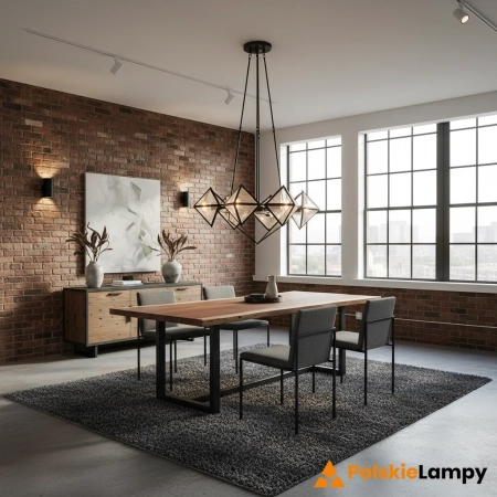 Lampa wisząca metalowa czarna 8-punktowa QN-CAIRO8-UBZ-CR z serii CAIRO