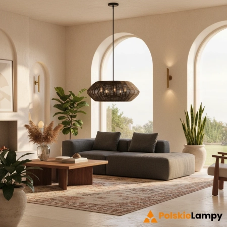 Lampa wisząca metalowa czarna 5-punktowa QN-LUCA-5P-M-BK-BK z serii LUCA