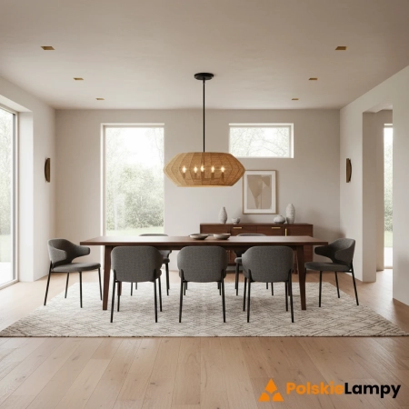 Lampa wisząca metalowa brązowa 5-punktowa QN-LUCA-5P-M-BK-CAM z serii LUCA