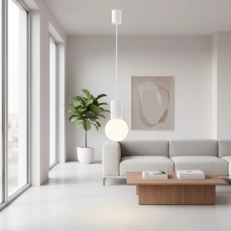 Lampa wisząca HALO 1 biała SL.1709 - Sollux