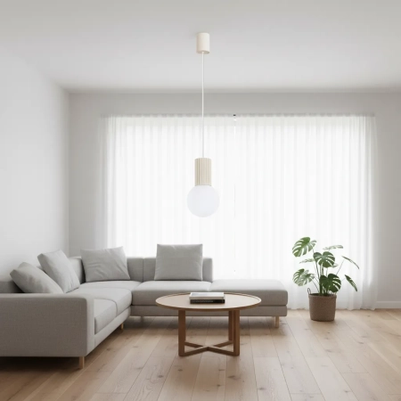 Lampa wisząca HALO 1 beżowa SL.1719 - Sollux
