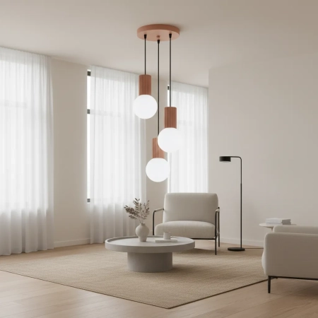 Lampa wisząca HALO 3P mocca SL.1735 - Sollux