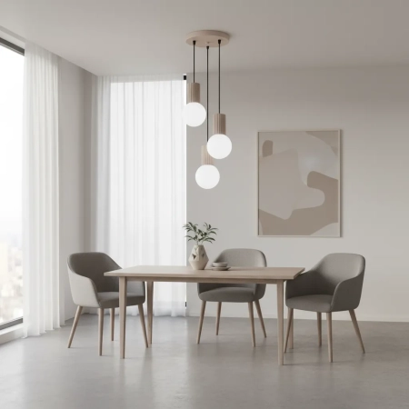 Lampa wisząca HALO 3P taupe SL.1745 - Sollux