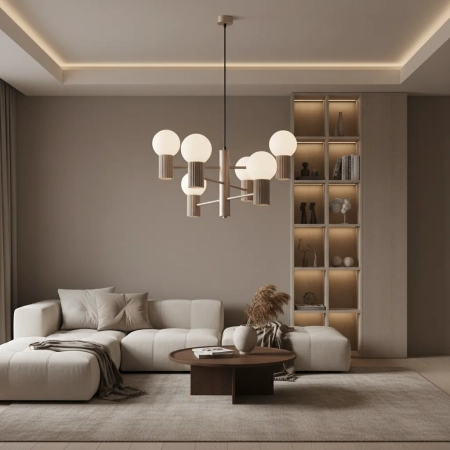Żyrandol HALO 6 taupe SL.1836 - Sollux