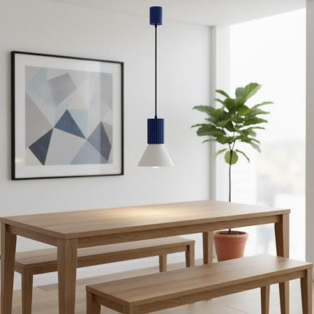 Lampa wisząca ESTRIA 1 biała/ultramaryna SL.1874 - Sollux