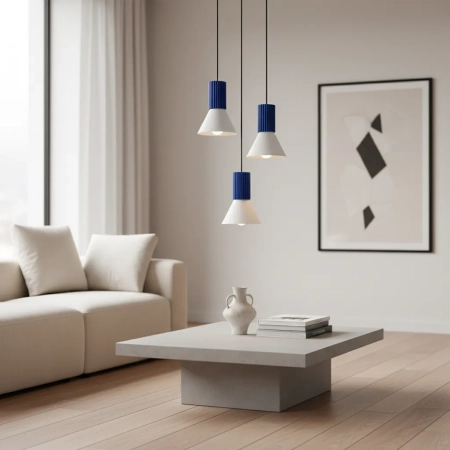 Lampa wisząca ESTRIA 3P biała/ultramaryna SL.1875 - Sollux