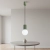 Lampa wisząca HALO 1 zielona oliwka SL.1724 - Sollux