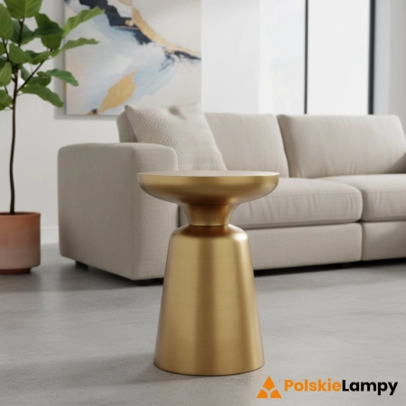 Stolik kawowy TOTEM złoty mosiądz 60 cm DP-FB02 brass - Step Into Design