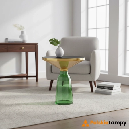 Stolik kawowy DOLCE zielono czarny 50 cm DP-FB06 green - Step Into Design