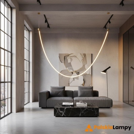 Lampa wisząca SNAKE LED wąż ledowy złota 300 cm MD1021-3 gold - Step into Design