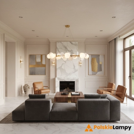 Lampa wisząca CHIC biało złota 105 cm - nowoczesna lampa do salonuST-DL-2969 - Step into Design
