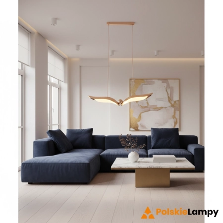 Lampa wisząca GUFO 1 LED różowe złoto 36 cm ST-DL8504 - Step into Design