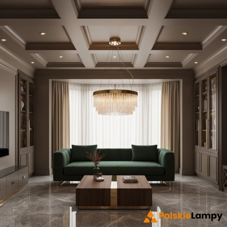 Lampa wisząca GLORIA LED kryształowa złota 60 cm ST-DL8511 - Step into Design