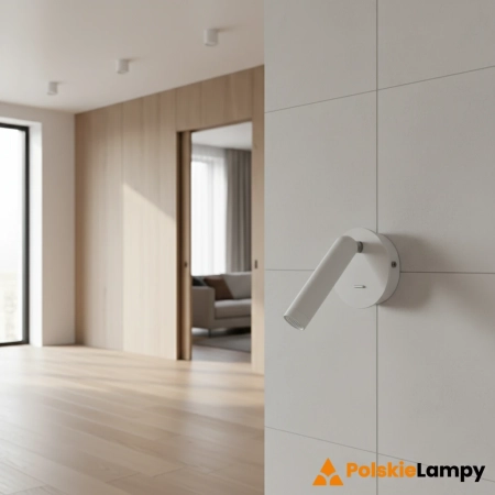 Kinkiet LED aluminiowy biały punktowy WL-64834-1-WH z serii CARDA - Lampy Italux