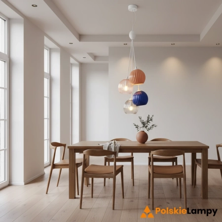 Lampa wisząca ceramiczna wielokolorowa 4-punktowa PND-94794-4A-MLTI z serii Cases - Lampy Italux