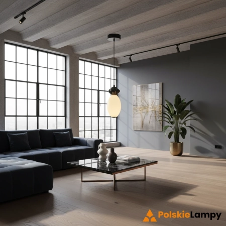 Lampa wisząca czarna ceramiczna 12cm PND-94921-1B-BK z serii BALOS - Lampy Italux