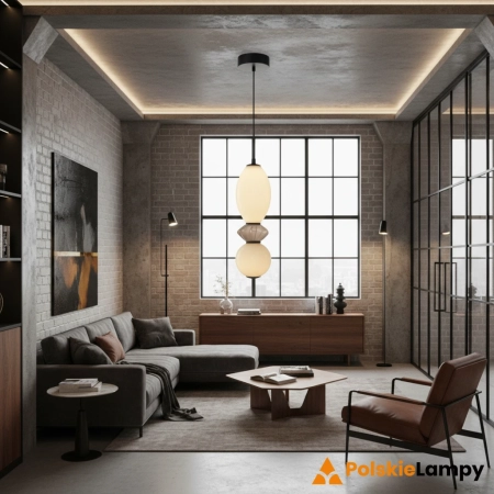 Lampa wisząca ceramiczna szklana czarna PND-94921-2B-BK z serii BALOS - Lampy Italux