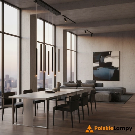 Lampa wisząca czarna metalowa 7-punktowa PND-22302-7-BK z serii VALDES - Lampy Italux