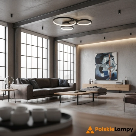 Plafon LED czarny metalowy 3-punktowy SPL-20452-3-BK z serii MAVER - Lampy Italux