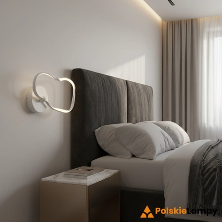 Kinkiet LED biały metalowy spiralny WL-22782-WH z serii Amaya - Lampy Italux