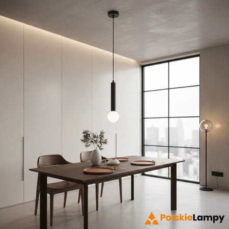 Lampa wisząca metalowa czarna tubowa PND-33574-1-BK z serii Filano - Lampy Italux