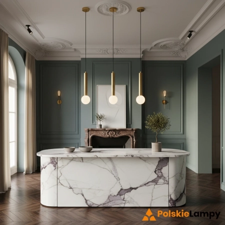 Lampa wisząca złota metalowa tubowa PND-33574-1-GD z serii Filano - Lampy Italux