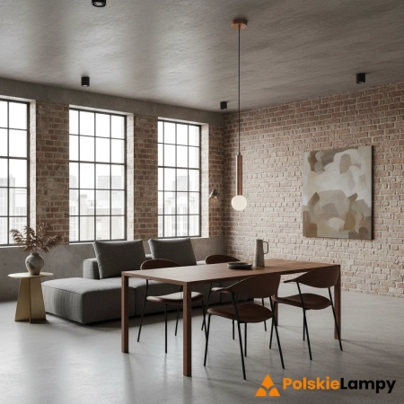 Lampa wisząca metalowa kawowa 1-punktowa PND-33574-1-CF z serii Filano - Lampy Italux