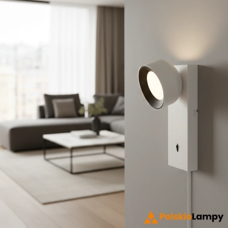 Kinkiet LED biały metalowy z włącznikiem WL-47380-1-WH z serii Fonten - Lampy Italux