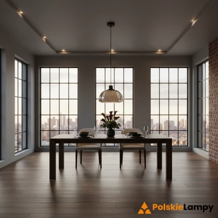 Lampa wisząca czarna szklana 25cm PND-84638-BK-SG z serii APIRO - Lampy Italux