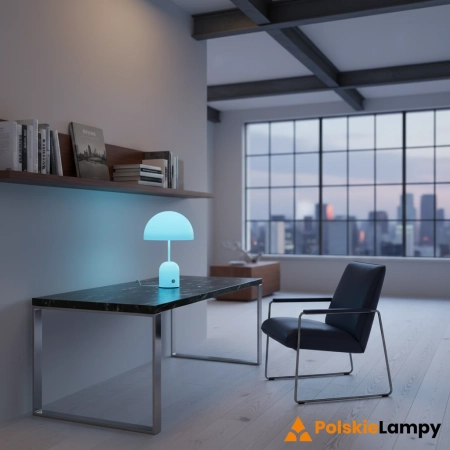 Lampa stołowa niebieska metalowa LED TB-75839-BLU z serii Cantia - Lampy Italux