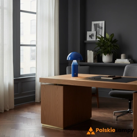 Lampa stołowa metalowa niebieska LED TB-83647-BLU z serii Dorbia - Lampy Italux