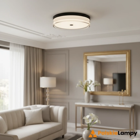 Plafon LED okrągły czarny 30cm PLF-64536-S-BK z serii MOLINO - Lampy Italux